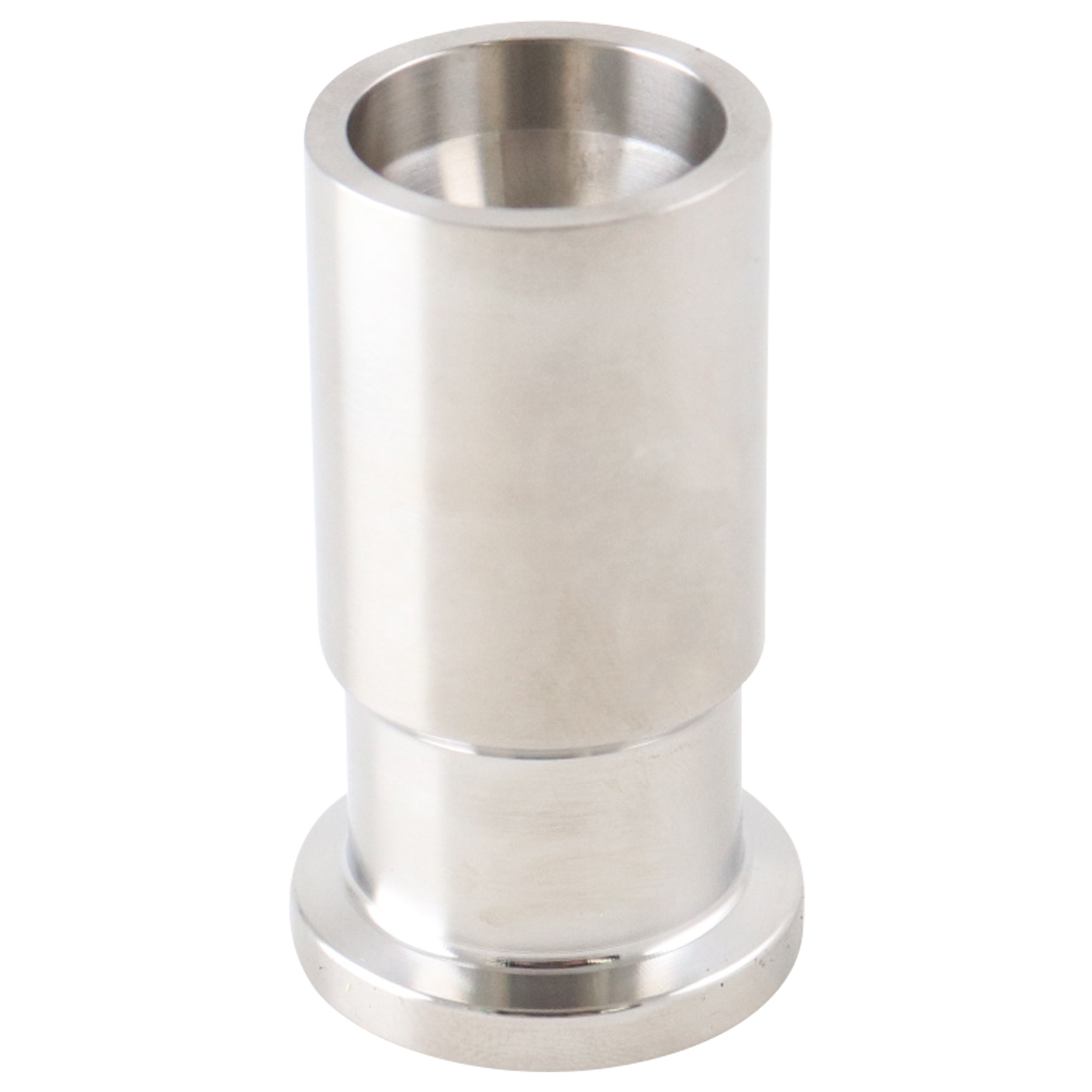 adapter, 0.5-inch Tri-Clamp to 0.5-inch butt-weld, Schedule 10 pipe, made from 316L SA479 stainless steel, with 1.75-inch overall length