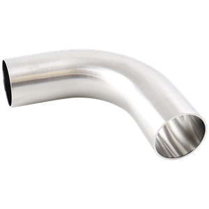 90-degree elbow with a 1.5-inch butt weld connection, made of 316L stainless steel, featuring a 15RA electropolished internal finish, SF4 BPE compliant.