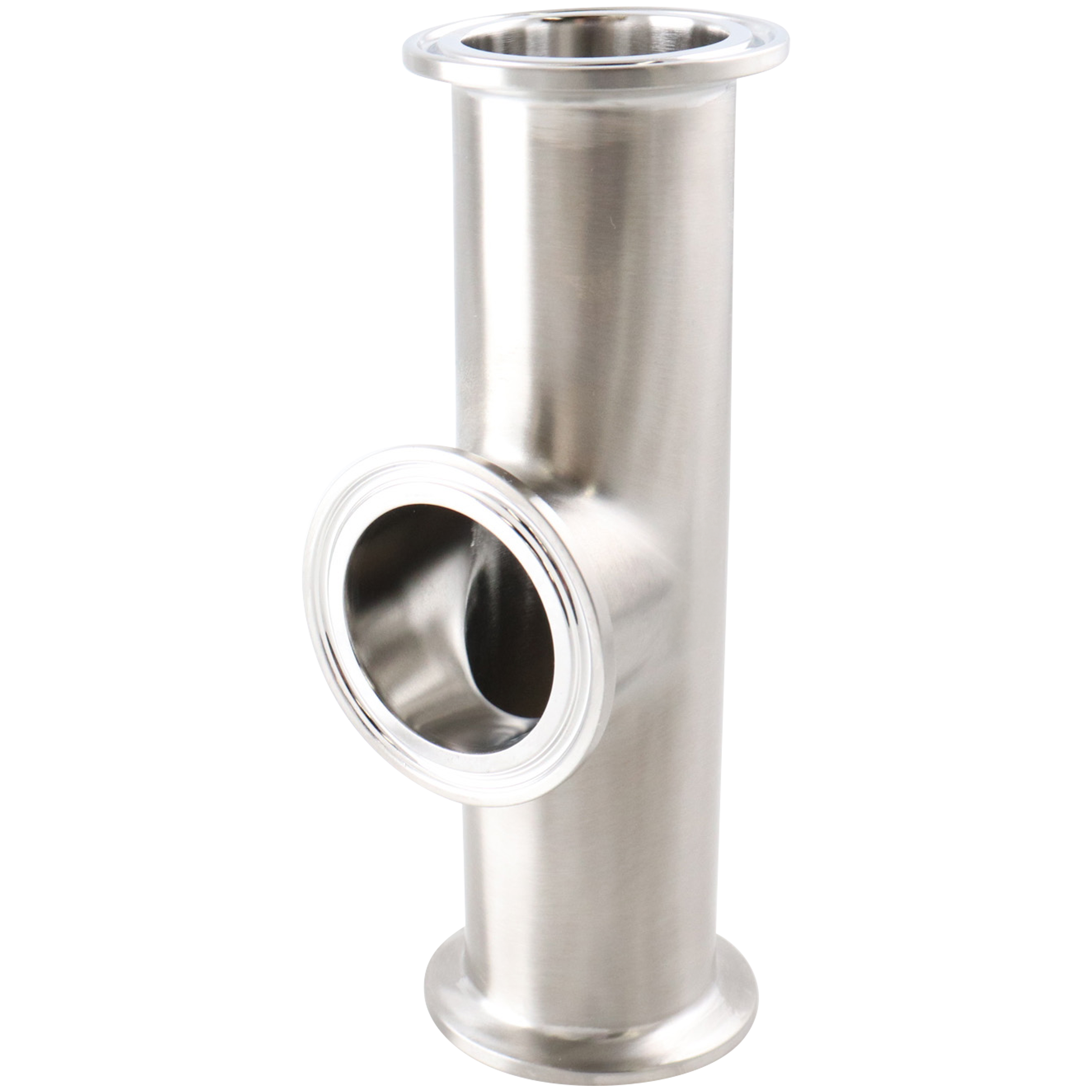 short outlet tee, 1.5-inch Tri-Clamp, made from 316L stainless steel, with 15RA EP interior and 32RA exterior surface finish, SF4 BPE compliant
