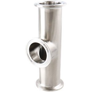 short outlet tee, 1.5-inch Tri-Clamp, made from 316L stainless steel, with 15RA EP interior and 32RA exterior surface finish, SF4 BPE compliant
