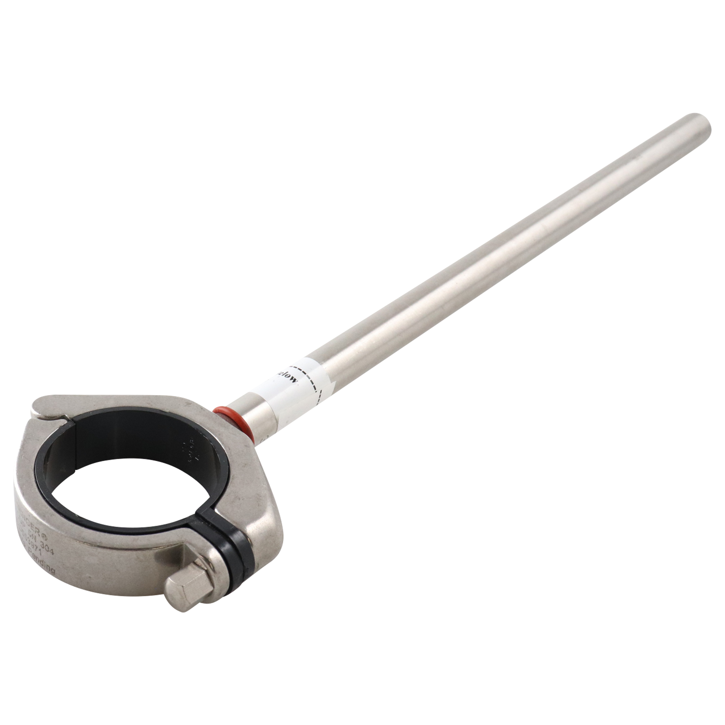 CH hanger 2" tube with dynamic anchor, black insert, 12" rod, 304 stainless steel