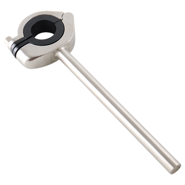 hanger CH, for 1-inch tube, rigid anchor with black insert, 6-inch rod, made from 304 stainless steel