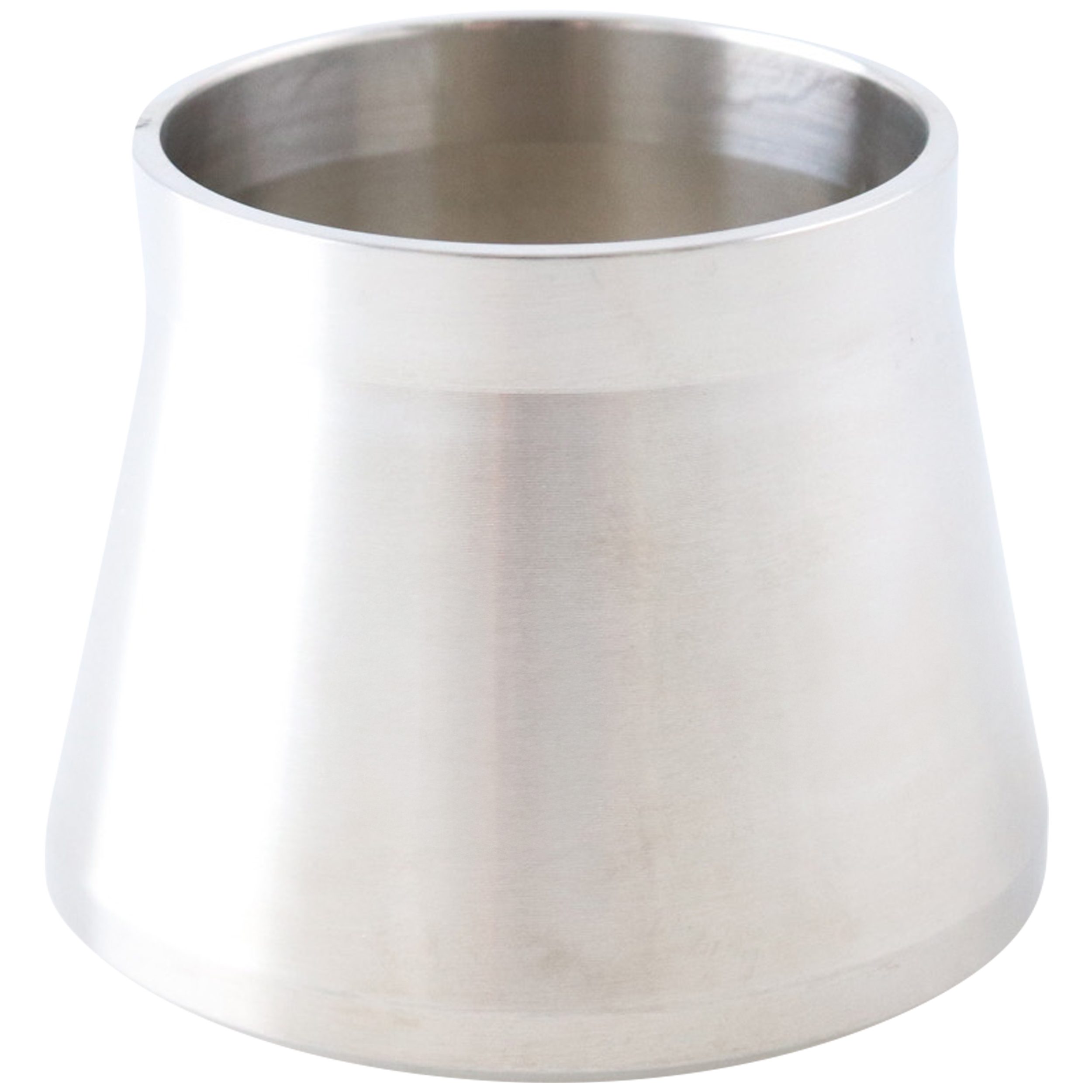 Adapter, 1.5-inch Schedule 40 pipe to 1.5-inch butt weld tube, made of 316L stainless steel, with a 1.5-inch overall length.