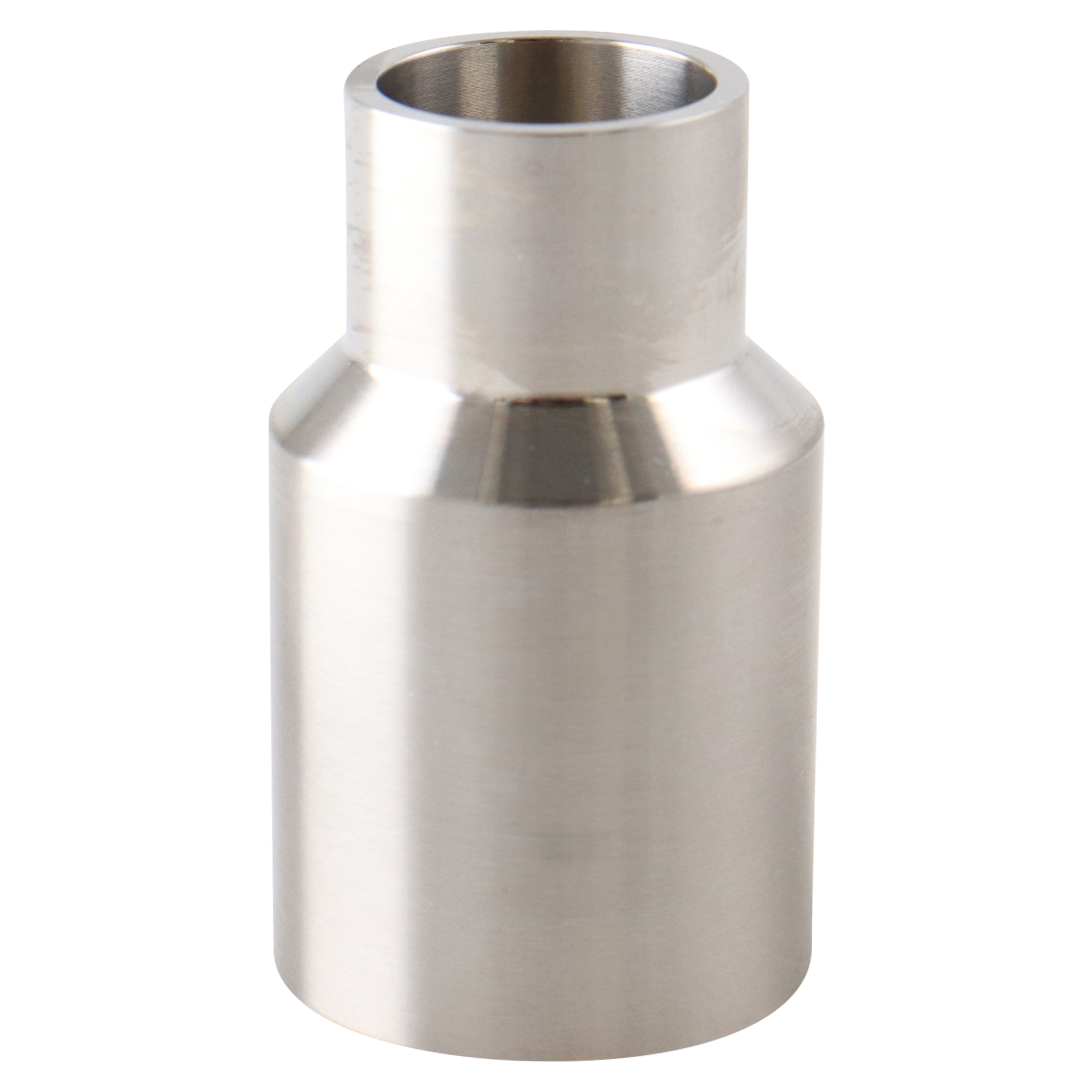 Adapter, 0.75-inch Schedule 10 pipe to 0.75-inch butt weld tube, made of 316L stainless steel, with a 1.75-inch overall length.
