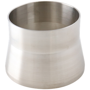 adapter, 3-inch Schedule 10 pipe to 3-inch butt-weld tube, made from 316L stainless steel, with 2.5-inch overall length
