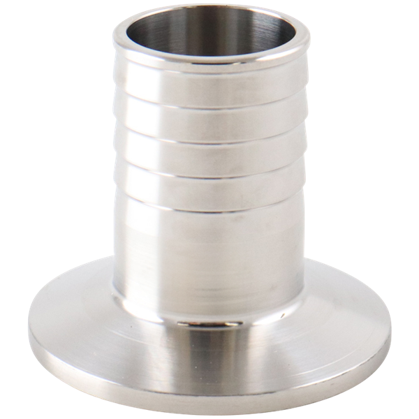 Hose barb adapter 1.5" tri-clamp x hose barb 316L 20Ra inner diameter 32Ra outer diameter
