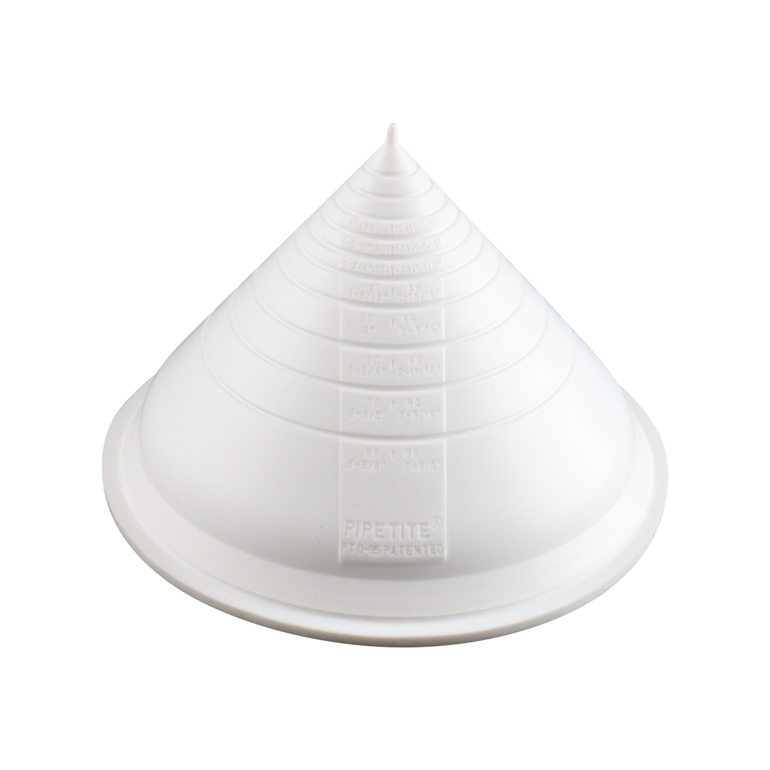 PIPETITE grommet, size 2, full cone design, accommodates openings up to 2.56 inches for a 2.75-inch hole