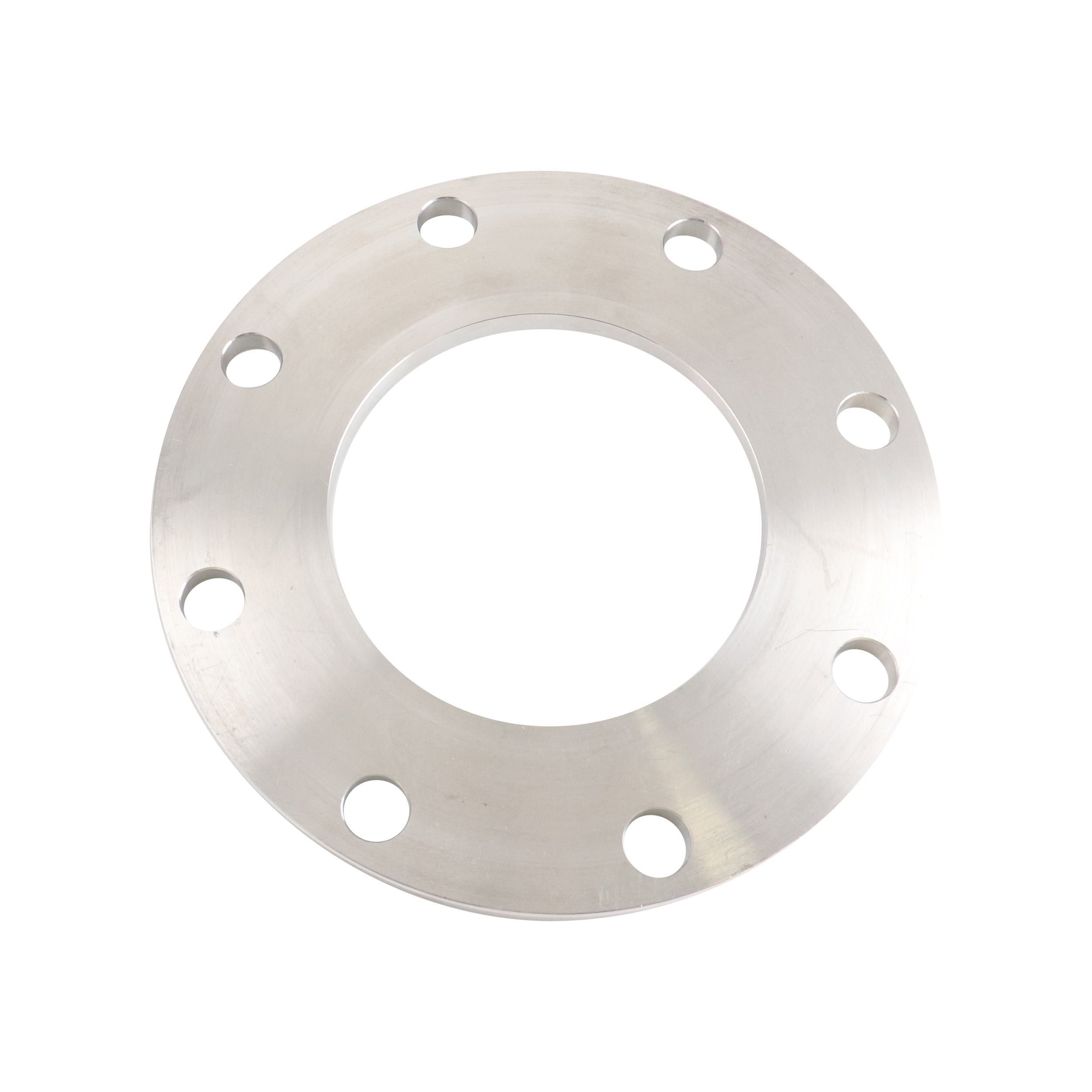 Slip-on backup flange for 6-inch tube outer diameter, made of 304 stainless steel, with a 125# and 150# bolt pattern.