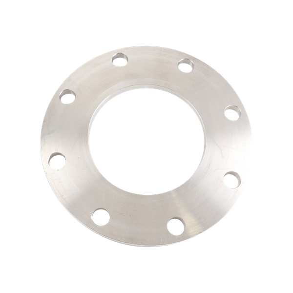 Slip-on backup flange for 6-inch tube outer diameter, made of 304 stainless steel, with a 125# and 150# bolt pattern.
