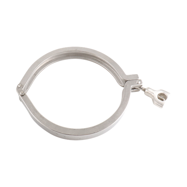 Double-hinged valve body, Schedule 5 (SCH 5), 6-inch size, Tri-Clamp connection, made of 304 stainless steel.