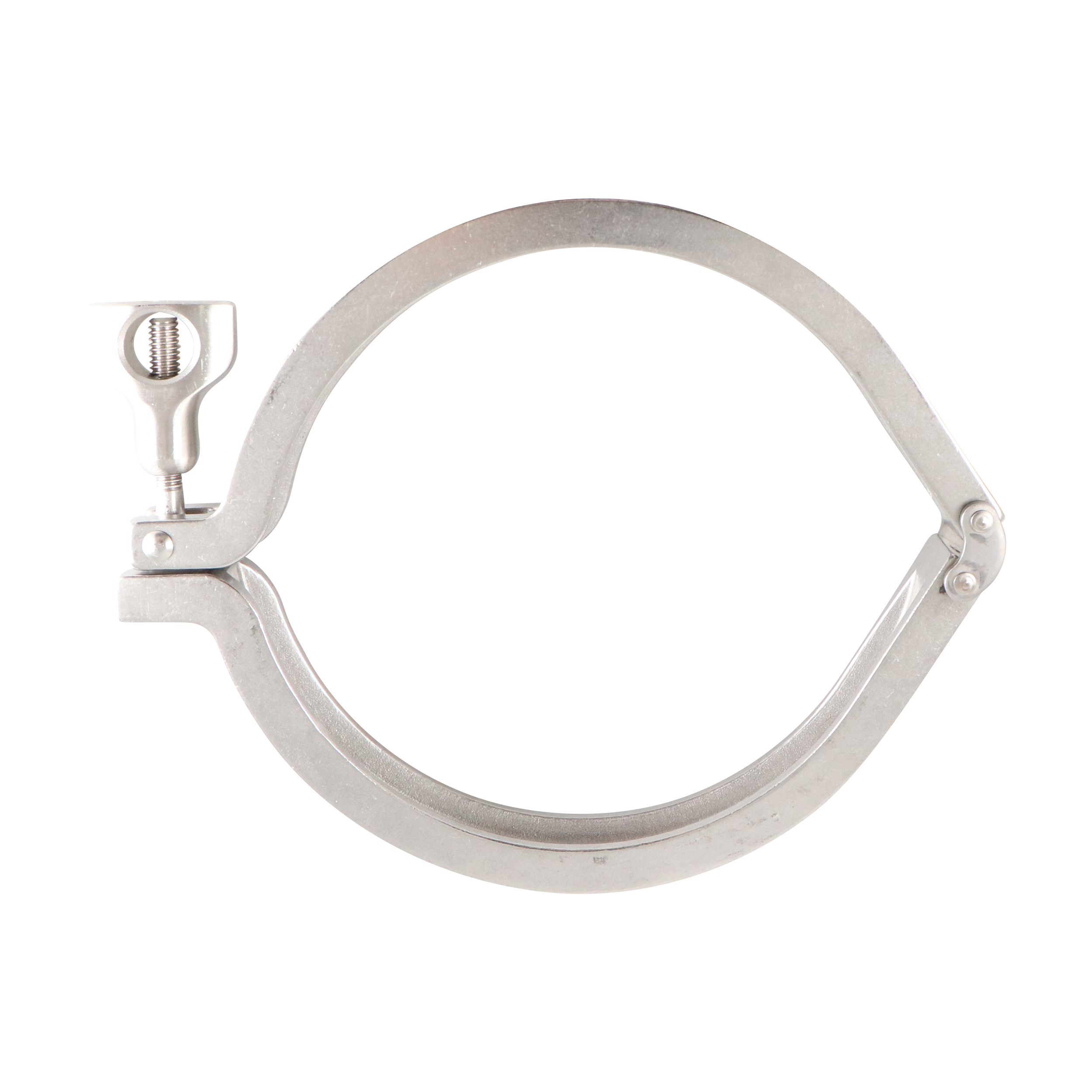 heavy-duty two-piece clamp, 6-inch Tri-Clamp, with double pin design, made from 304 stainless steel