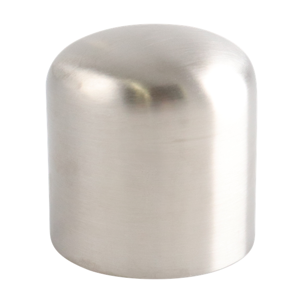 cap, 1.5-inch butt-weld, made from 316L stainless steel, with 20RA interior and 32RA exterior surface finish, SF1 BPE compliant
