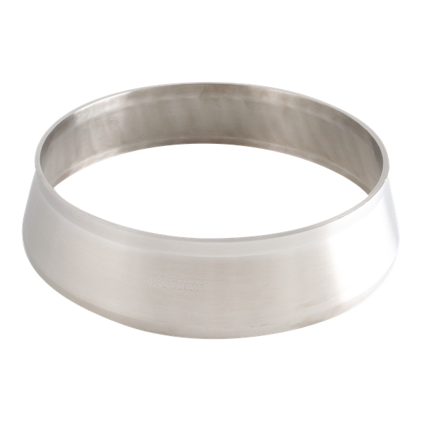 Adapter, 6-inch Schedule 10 pipe to 6-inch butt weld tube, made of 316L stainless steel per SA312 standard, with a 1.75-inch overall length.
