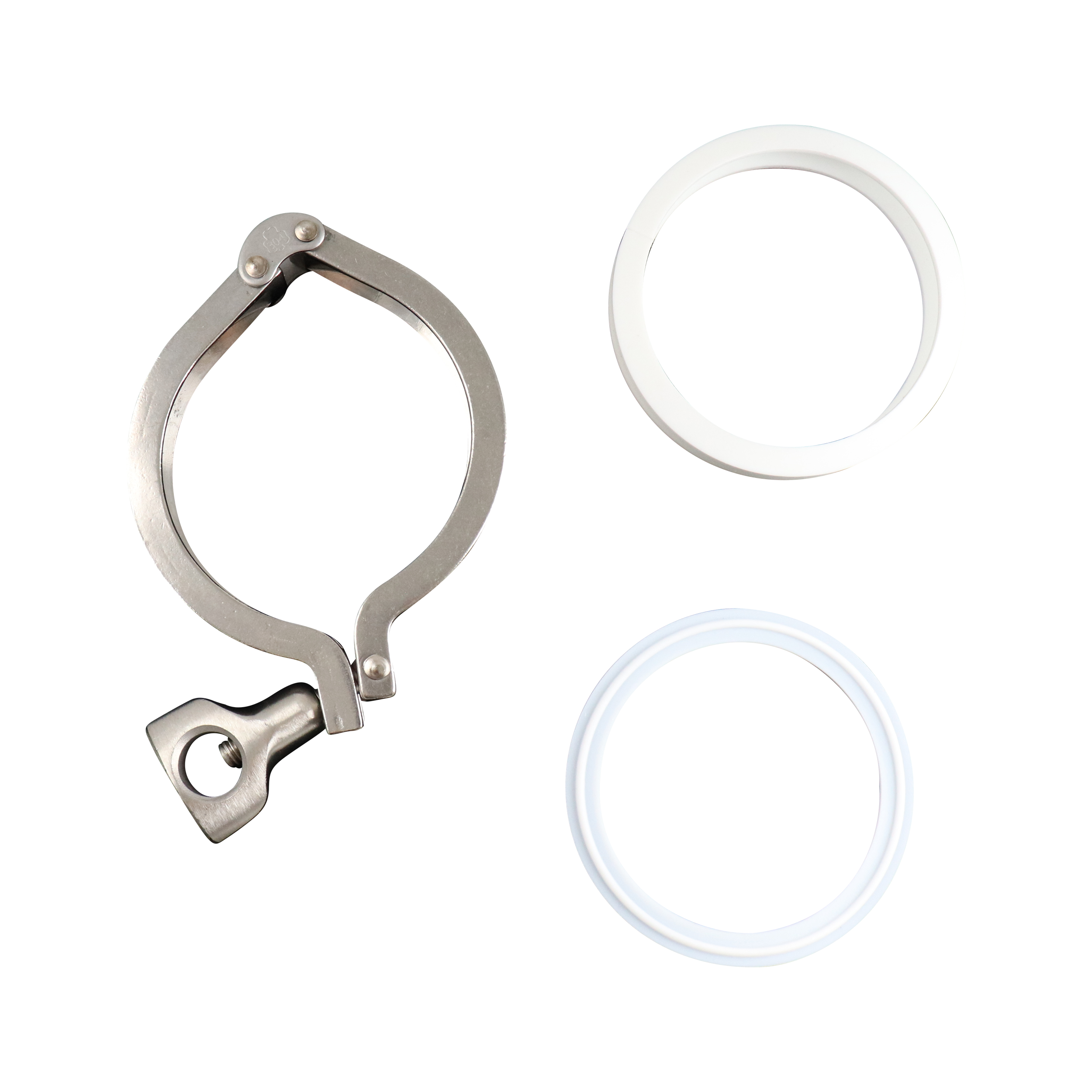 clamp, swivel type, Teflon-lined, 3-inch Tri-Clamp, made from 304 stainless steel