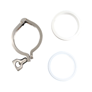 clamp, swivel type, Teflon-lined, 3-inch Tri-Clamp, made from 304 stainless steel