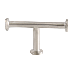 tee, 0.5-inch Tri-Clamp, made from 316L stainless steel, with 20RA interior and 32RA exterior surface finish, SF1 BPE compliant
