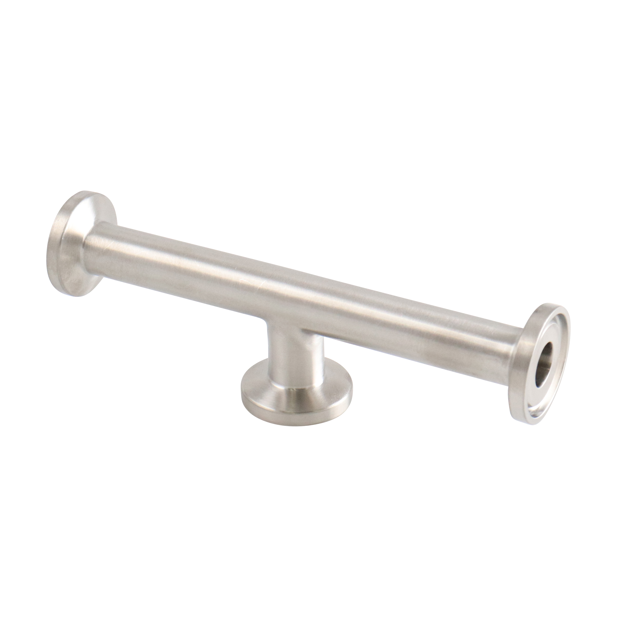 short outlet tee, 0.5-inch Tri-Clamp, made from 316L stainless steel, with 20RA interior and 32RA exterior surface finish, SF1 BPE compliant
