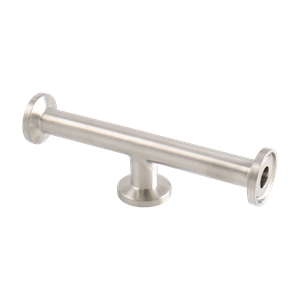 short outlet tee, 0.5-inch Tri-Clamp, made from 316L stainless steel, with 20RA interior and 32RA exterior surface finish, SF1 BPE compliant
