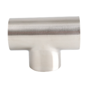 Short tee, 1.5-inch butt weld connection, made of 304 stainless steel, with a 32RA inner diameter and 32RA outer diameter.