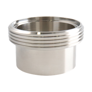 Ferrule 2.5" threaded DC 316L 1.75" OAL 32Ra ID 32Ra OD