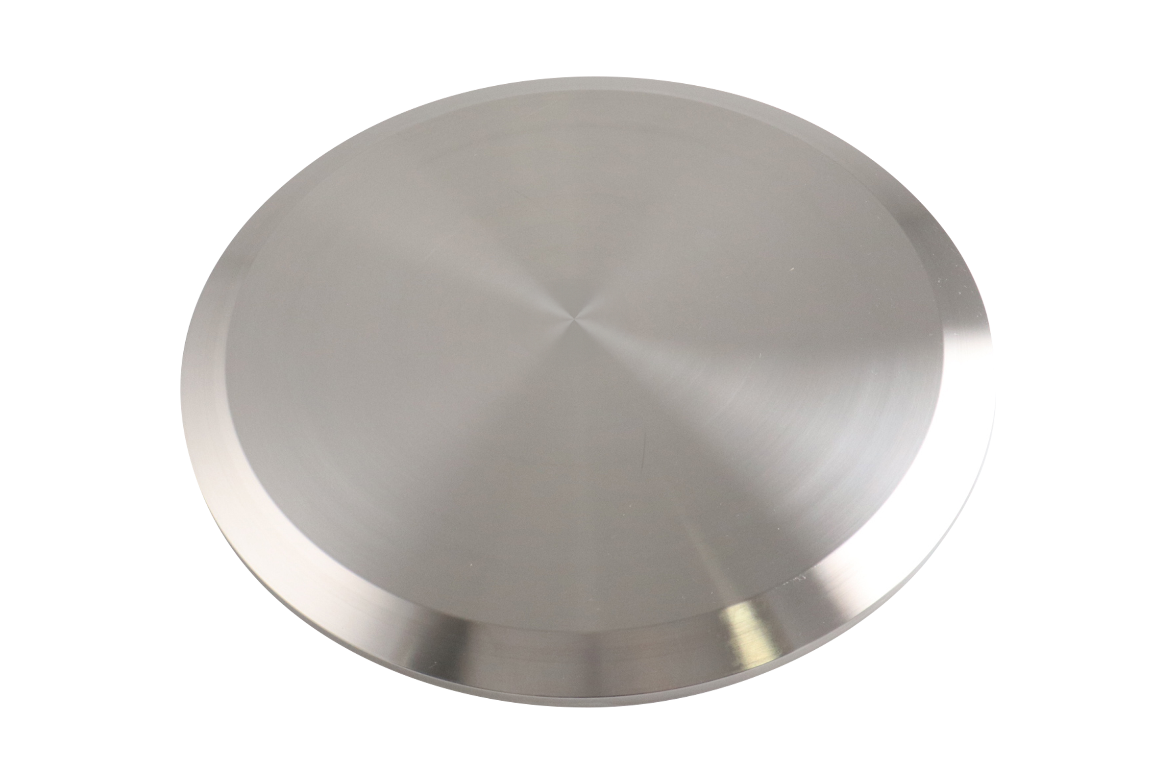 Cap for 10-inch tri-clamp connection, made from 316L stainless steel, with a 32RA internal and outer finish.