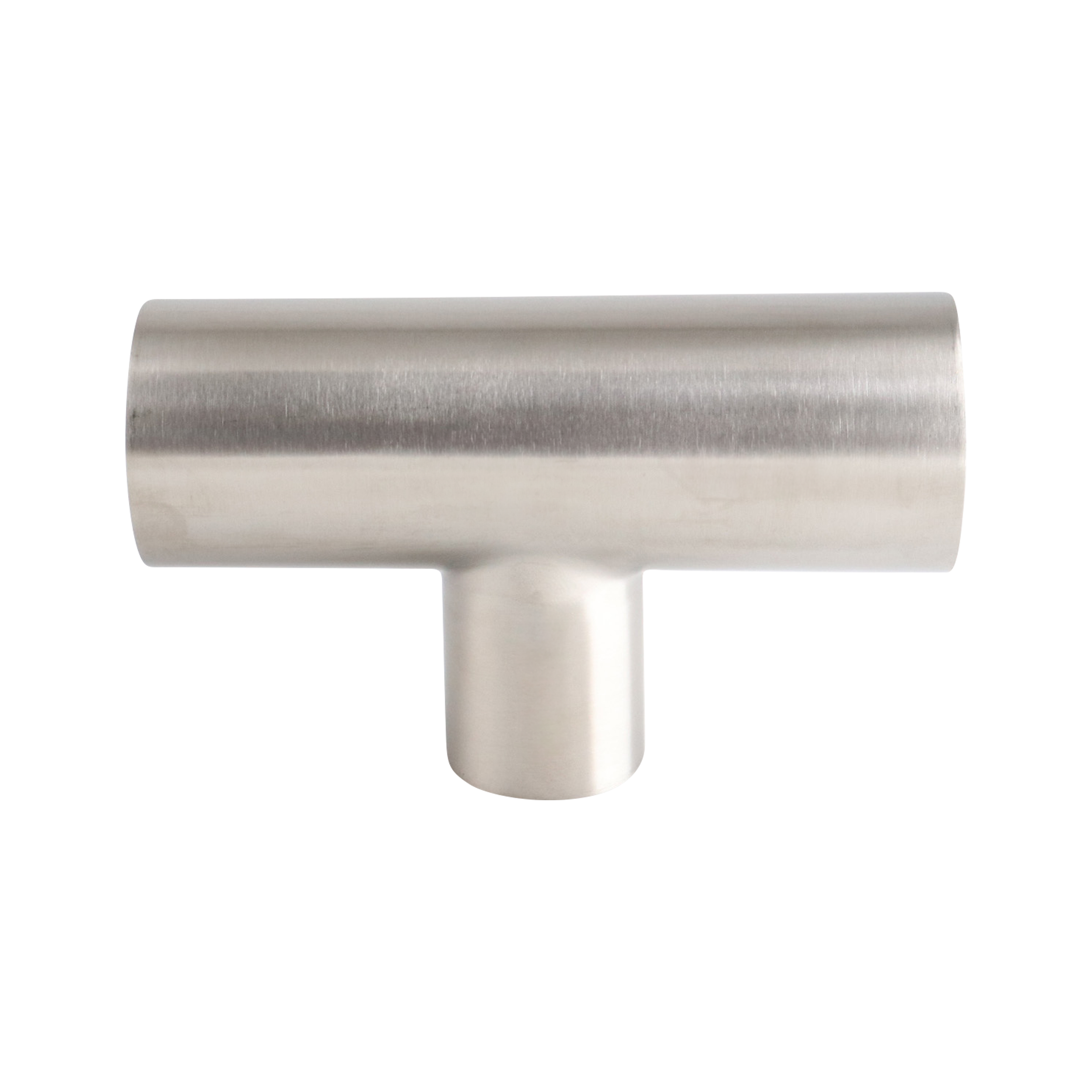 reducing tee, 2-inch x 1.5-inch butt-weld, made from 304 stainless steel, with 32RA interior and exterior surface finish