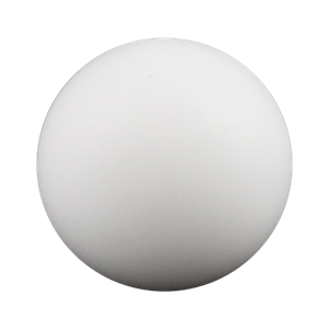 Valve ball, made of Teflon material, by Wilden.
