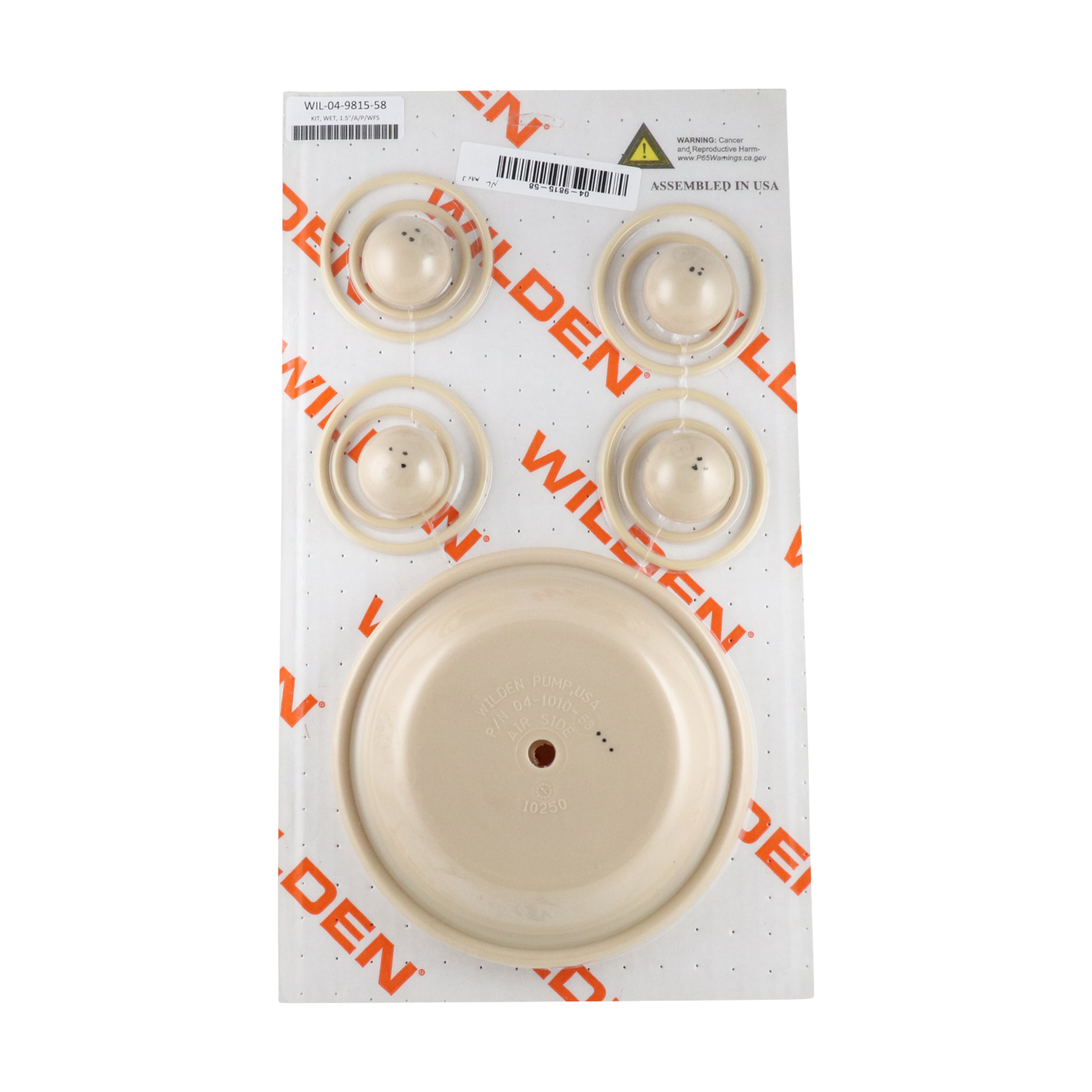 Repair kit wet 1.5", advanced plastic, Wilflex, Wilden