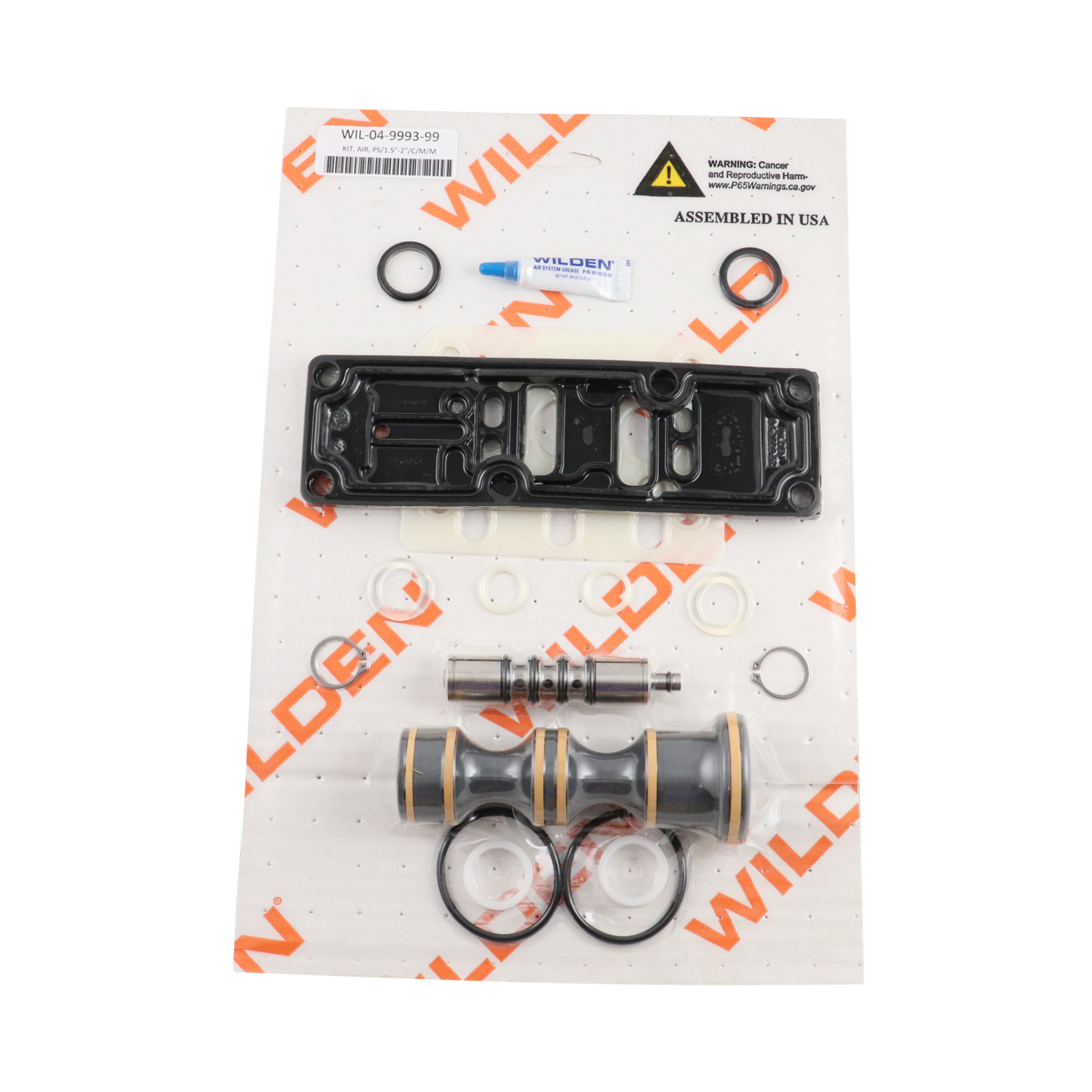 repair kit for air-operated 1.5-inch and 2-inch Wilden pumps, original metal components