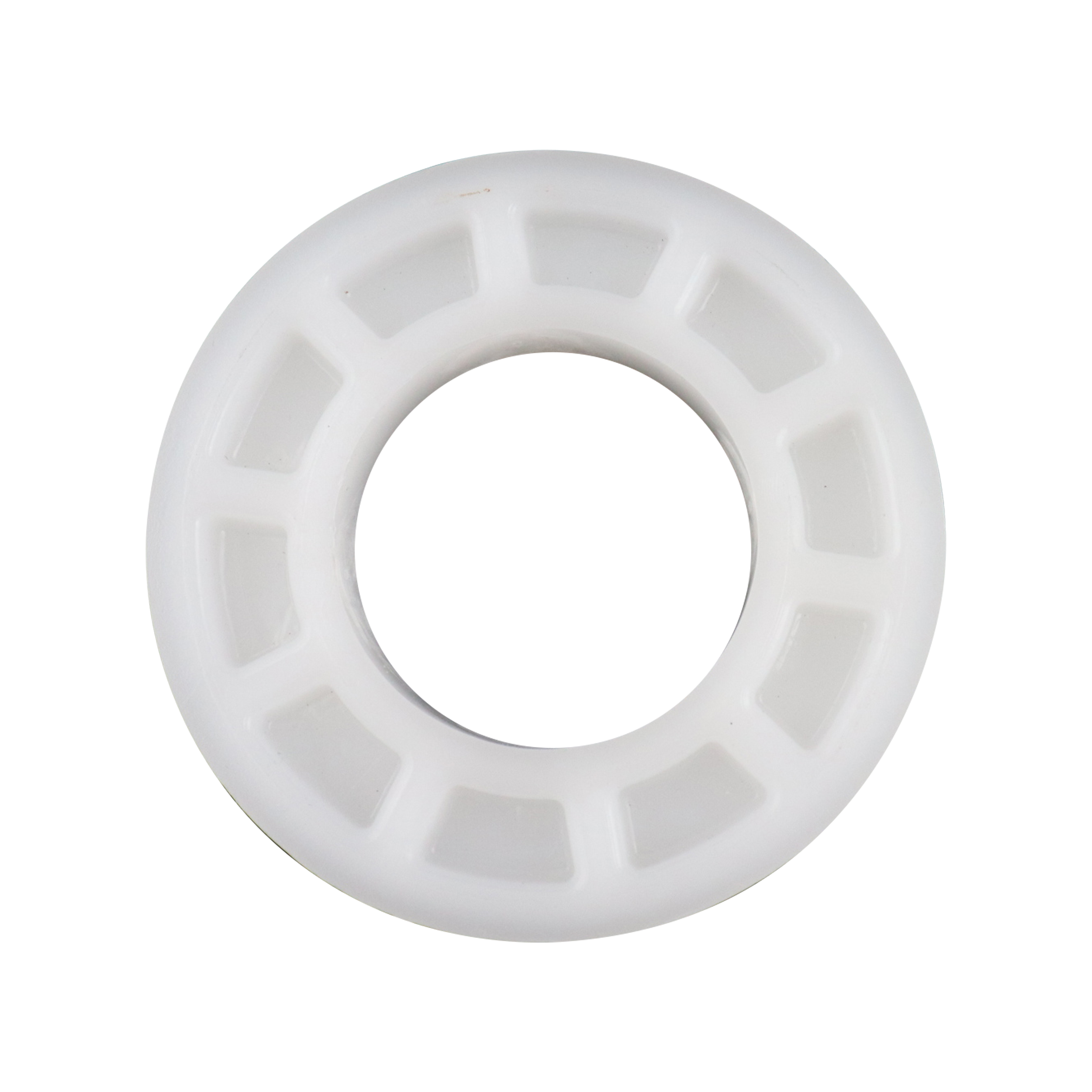 Valve seat made from plastic material, compatible with Wilden pumps.