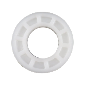 Valve seat made from plastic material, compatible with Wilden pumps.