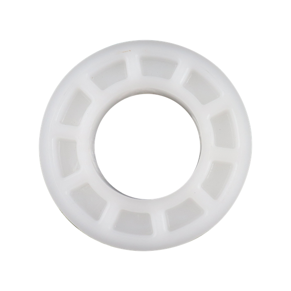 Valve seat made from plastic material, compatible with Wilden pumps.