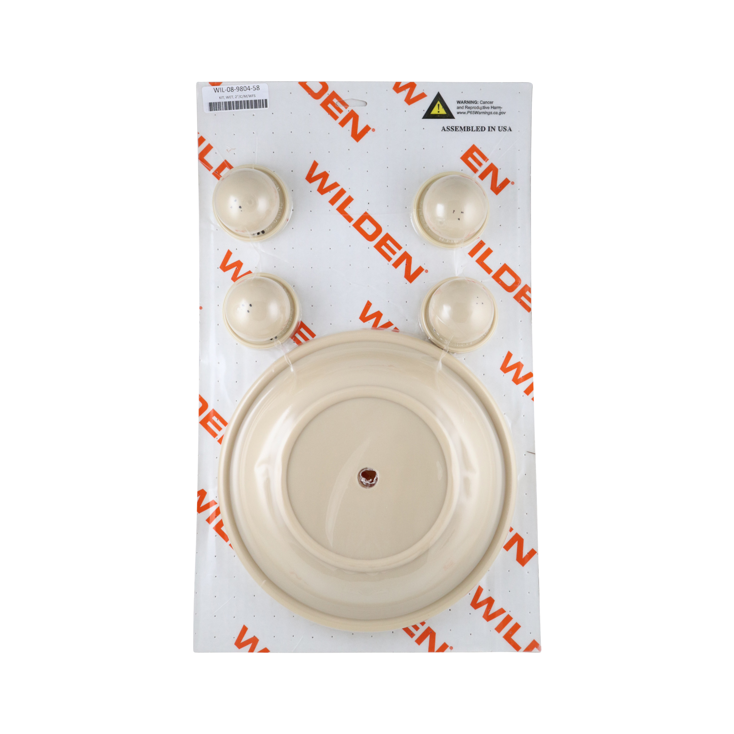 Repair Kit, wet-side, 2-inch combo metal version, Wilflex material, compatible with Wilden pumps.