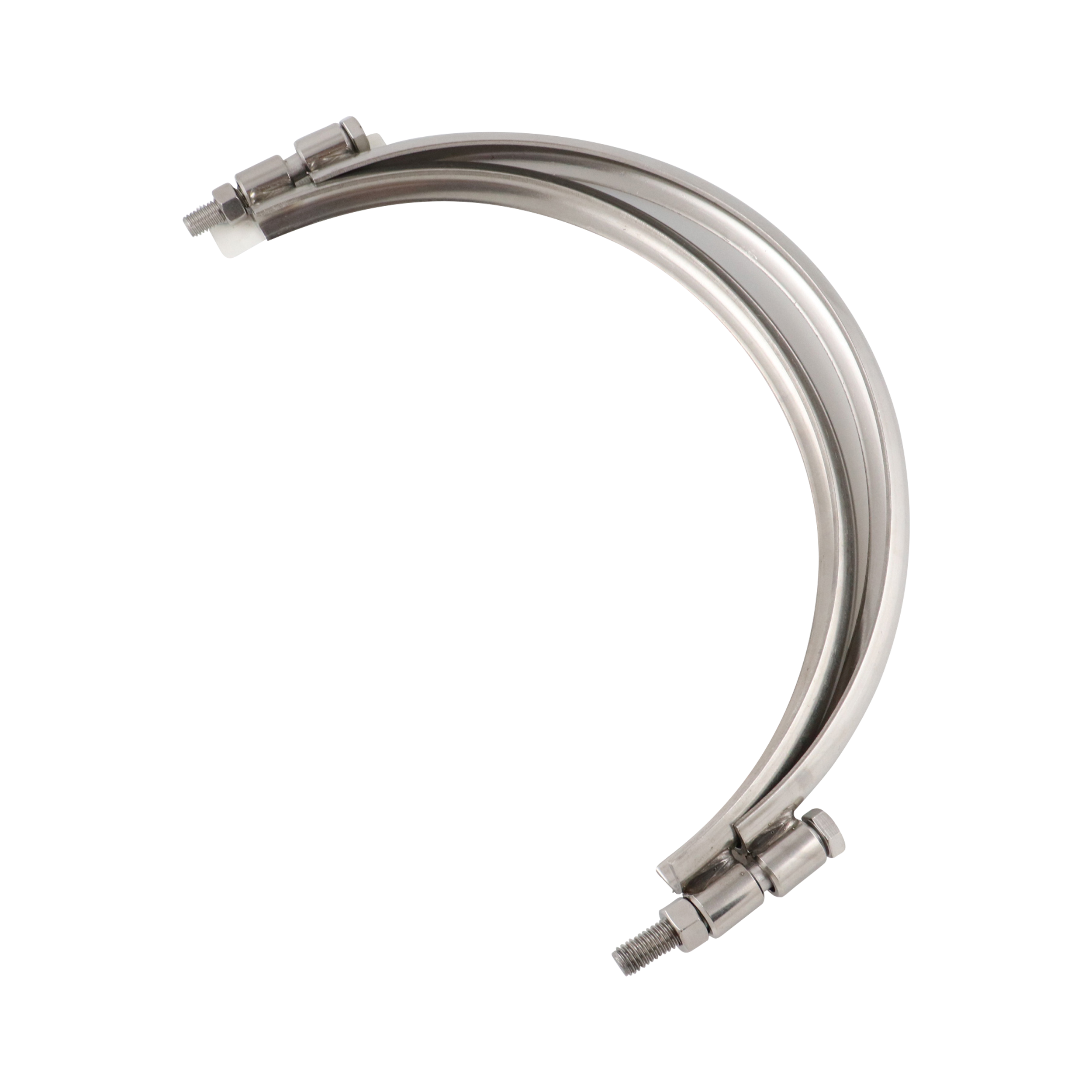 Large nested band clamp designed for pneumatic systems, manufactured by Wilden.