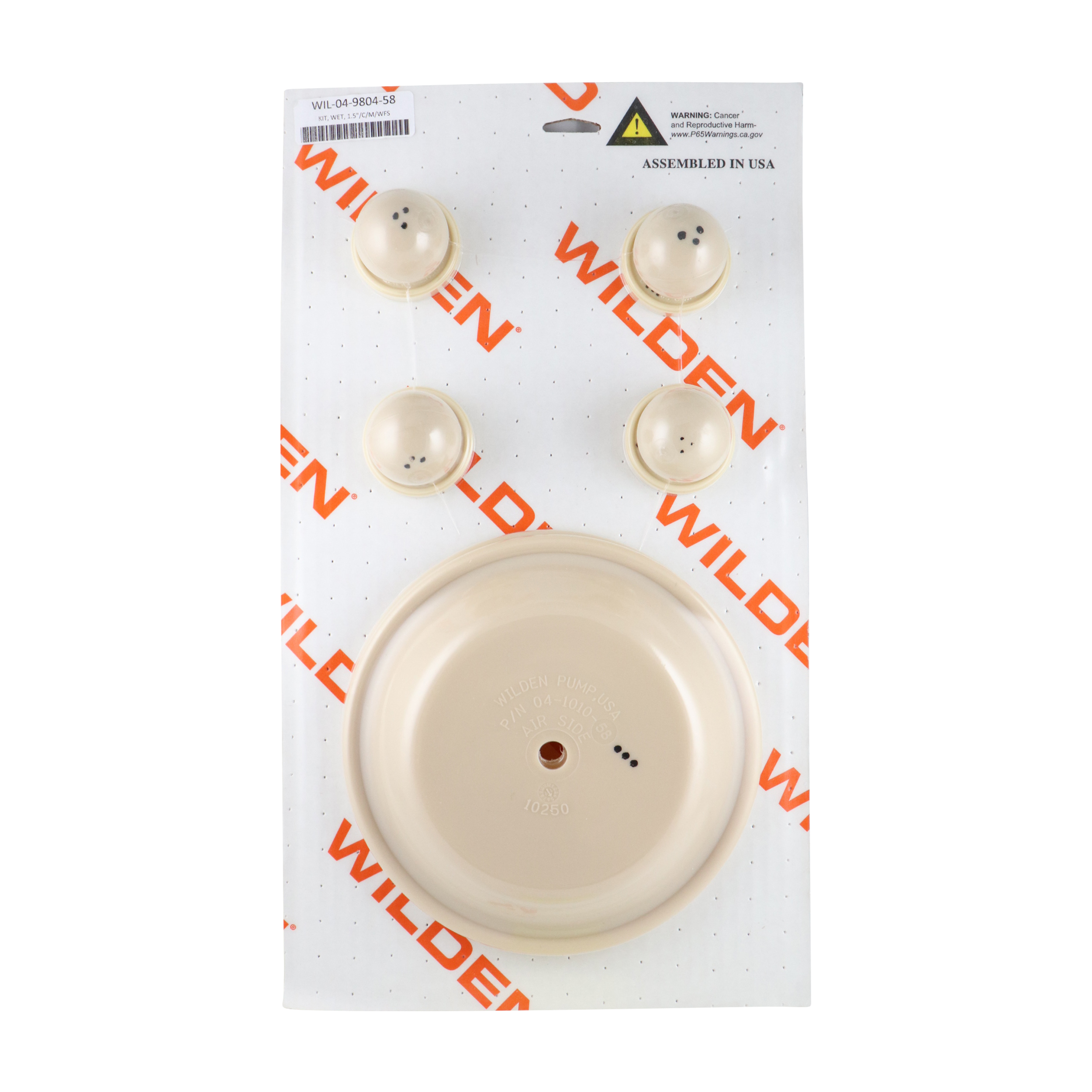 Repair kit wet 1.5" combo metal wilflex for Wilden pumps