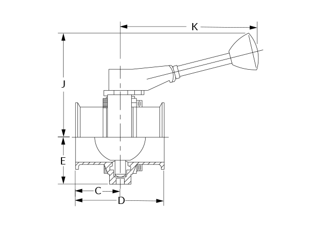 LKB with Green Handle Dimensional Diagram