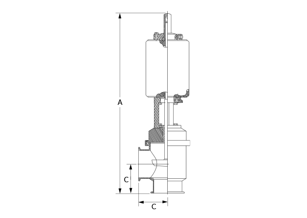 761-10 Shutoff TC Dimensional Diagram