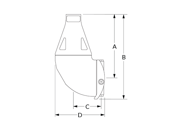 TJ20G Dimensional Diagram (Dimensions A, B, C, and D)