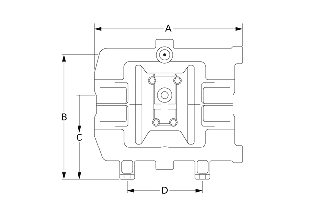 S050 Dimensional Diagram (Plastic, Dimensions A, B, C, and D)