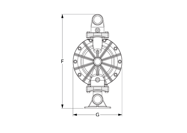 F200 Dimensional Diagram (Dimensions F and G)