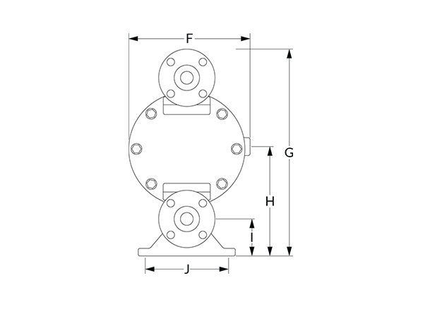 S100 Dimensional Diagram (Plastic, Dimensions F, G, H, I, and J)
