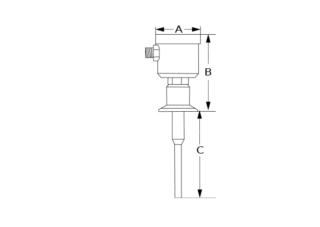 LS Capacitive Point Level Transmitter with Probe