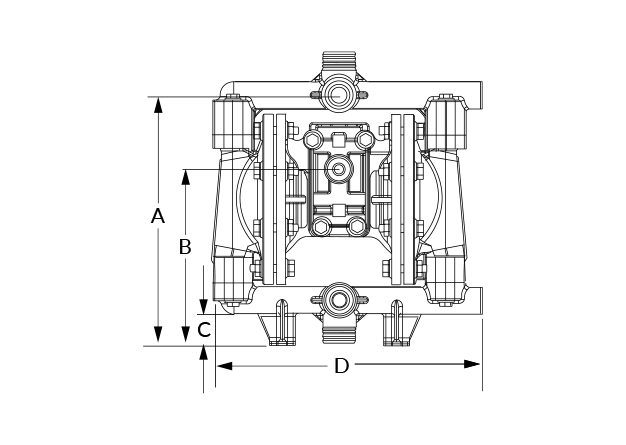 S050 Bolted Metal Aluminum Dimesional Diagram