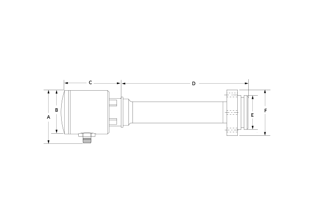 SL Level Transmitter Continental Long Dimensional Diagram