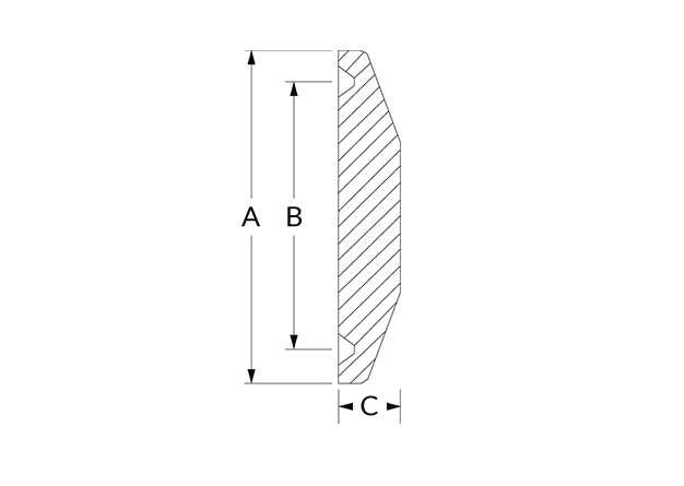 DIN32676A-16 Dimensional Diagram
