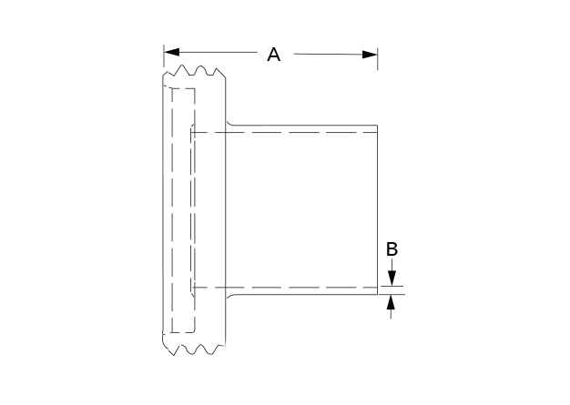 Aseptic Male Threaded GS Dimensional Diagram
