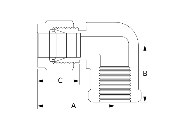 Superlok SFE Dimensional Diagram