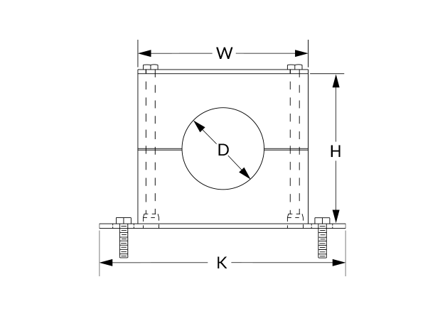 SB Bolt Mount Dimensional Diagram