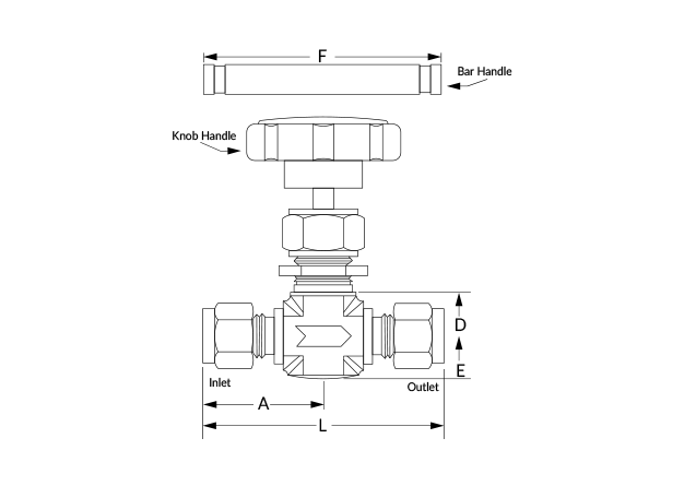 Superlok SINV Dimensional Diagram